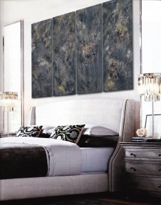 black metals monotone abstract contemporary painting art consulting interior design hospitality available art jro art