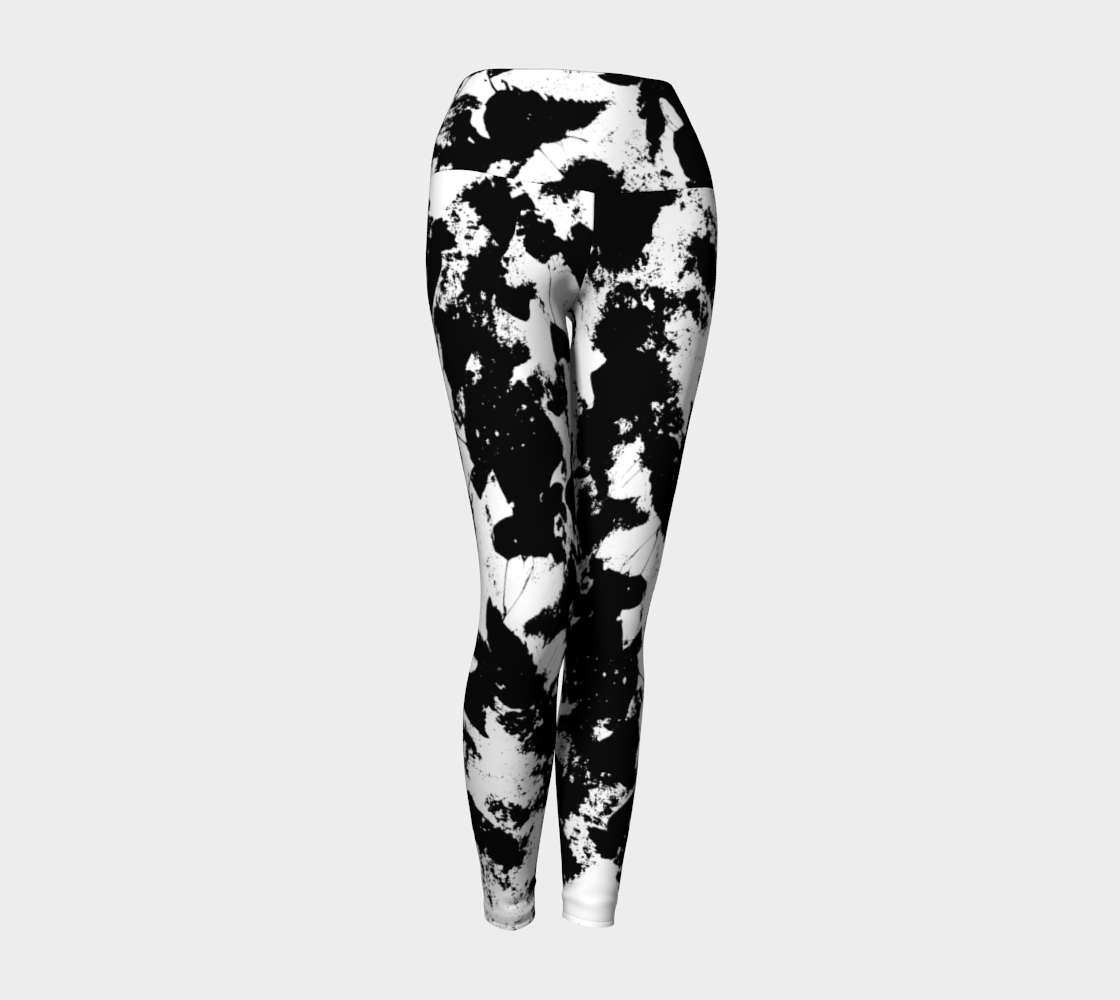 Black Carbon Fiber Yoga Capri Leggings