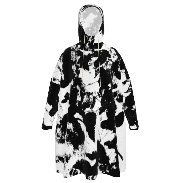 Rain Poncho by JRO ART, The Black & White Collection