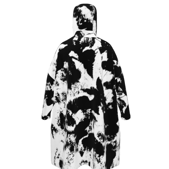 Rain Poncho by JRO ART, The Black & White Collection